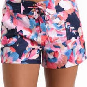 La Blanca Board Floral Swim Shorts - Pink and Blue